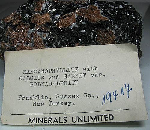 Hendricksite Andradite & Calcite