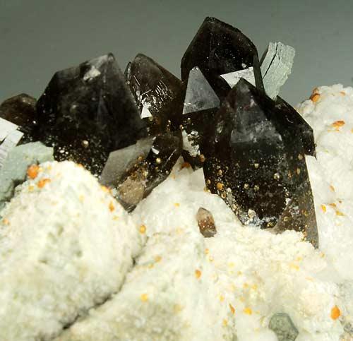 Smoky Quartz Microcline Albite & Spessartine