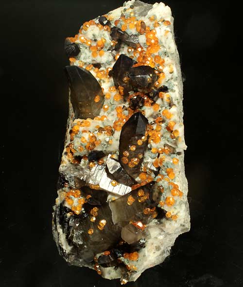 Spessartine Smoky Quartz & Feldspar