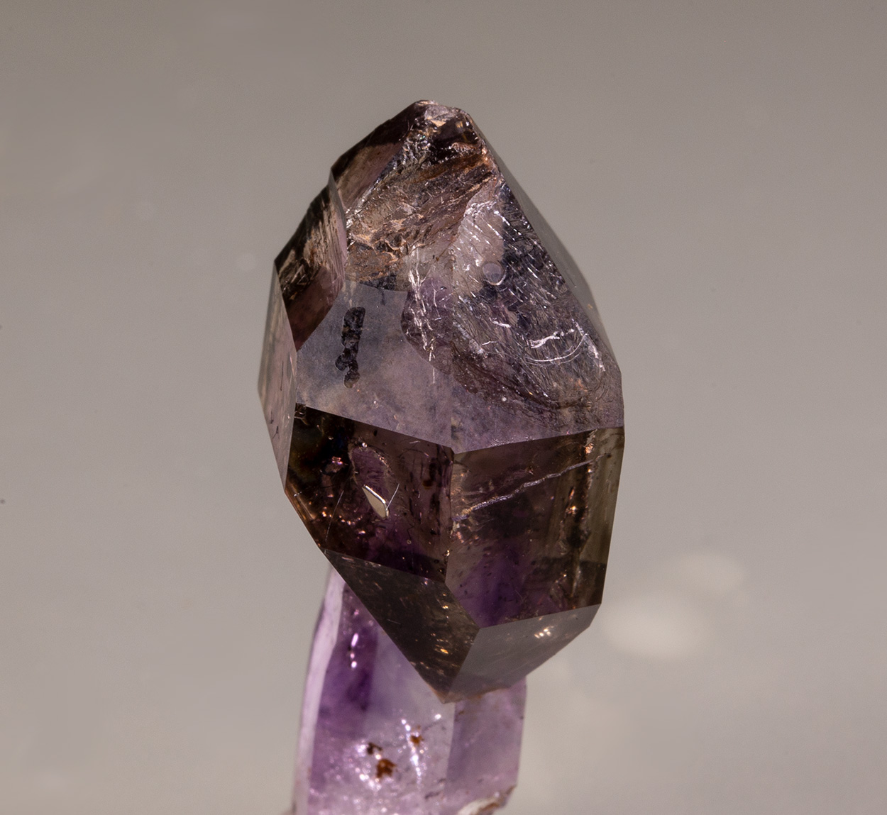 Amethyst & Smoky Quartz Var Sceptre