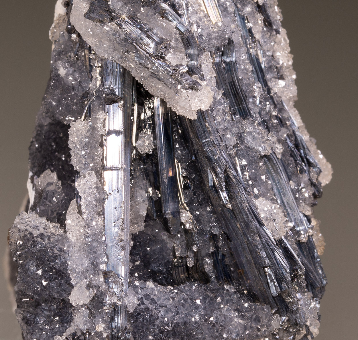 Stibnite & Quartz