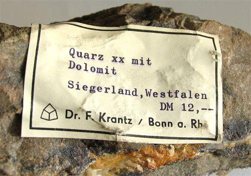 Quartz With Conichalcite Dolomite & Calcite