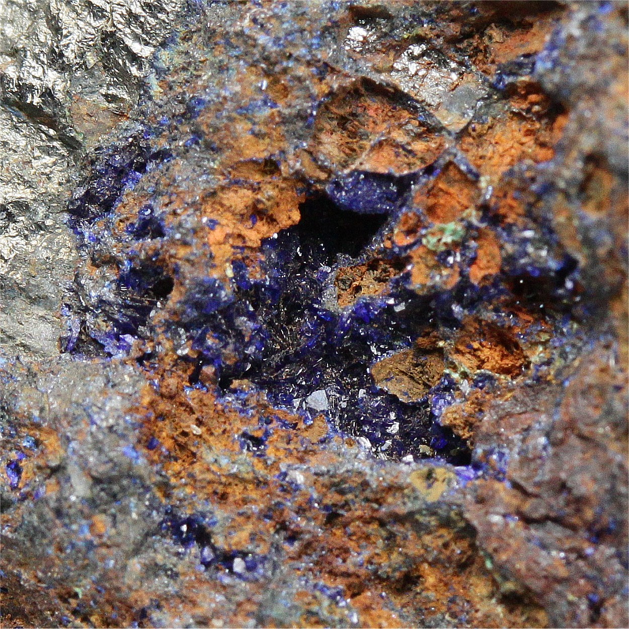 Fahlerz With Azurite