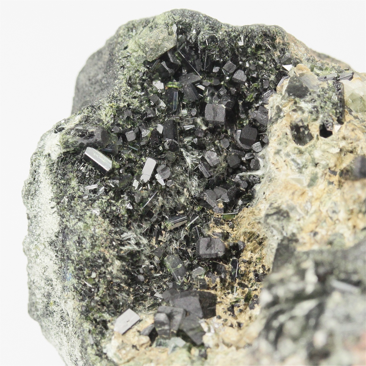 Pyroxene Group With Calcite