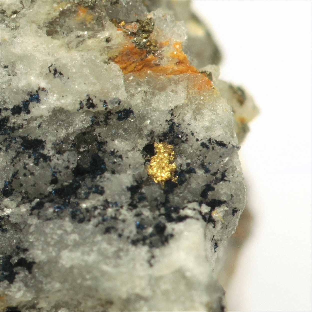 Gold With Quartz Pyrite & Chalcopyrite