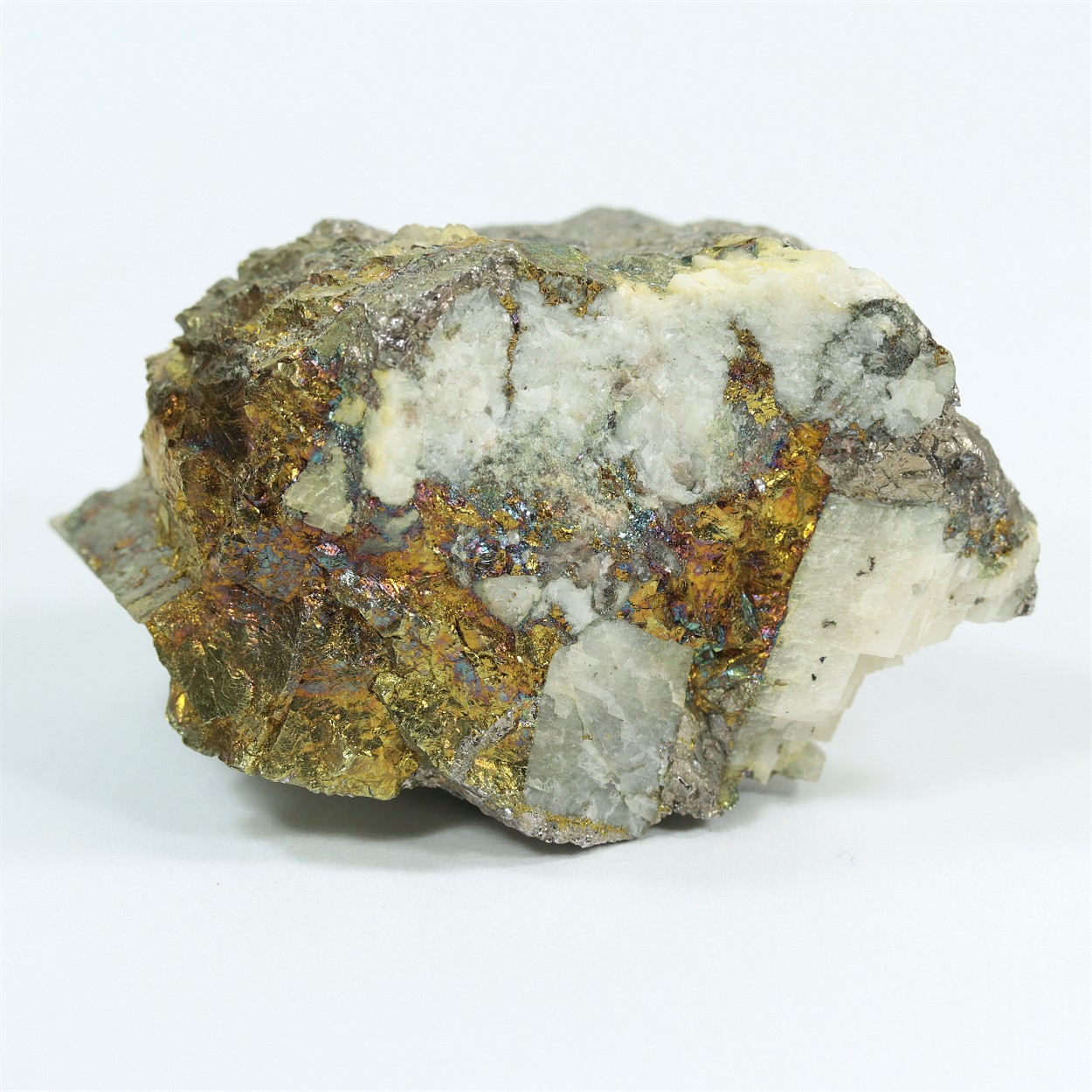 Gold With Galena & Chalcopyrite & Calcite