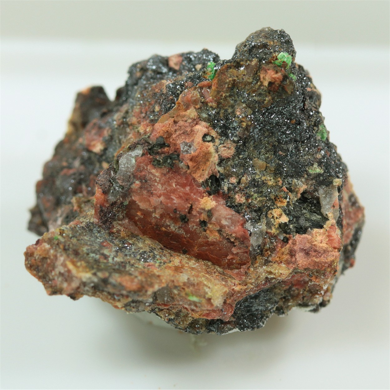 Zeunerite With Arseniosiderite & Hematite