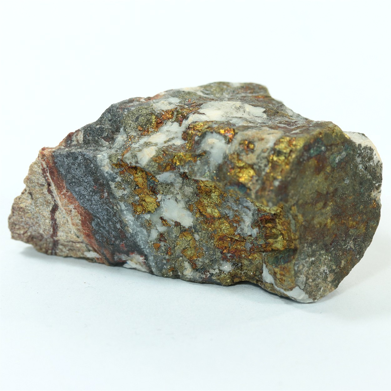 Tiemannite With Clausthalite & Chalcopyrite