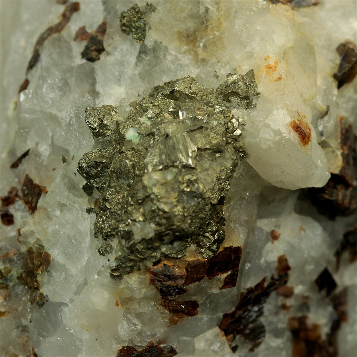 Cryolite With Siderite & Pyrite