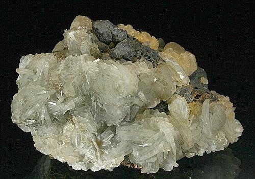 Jordanite Baryte & Sphalerite Var Schalenblende