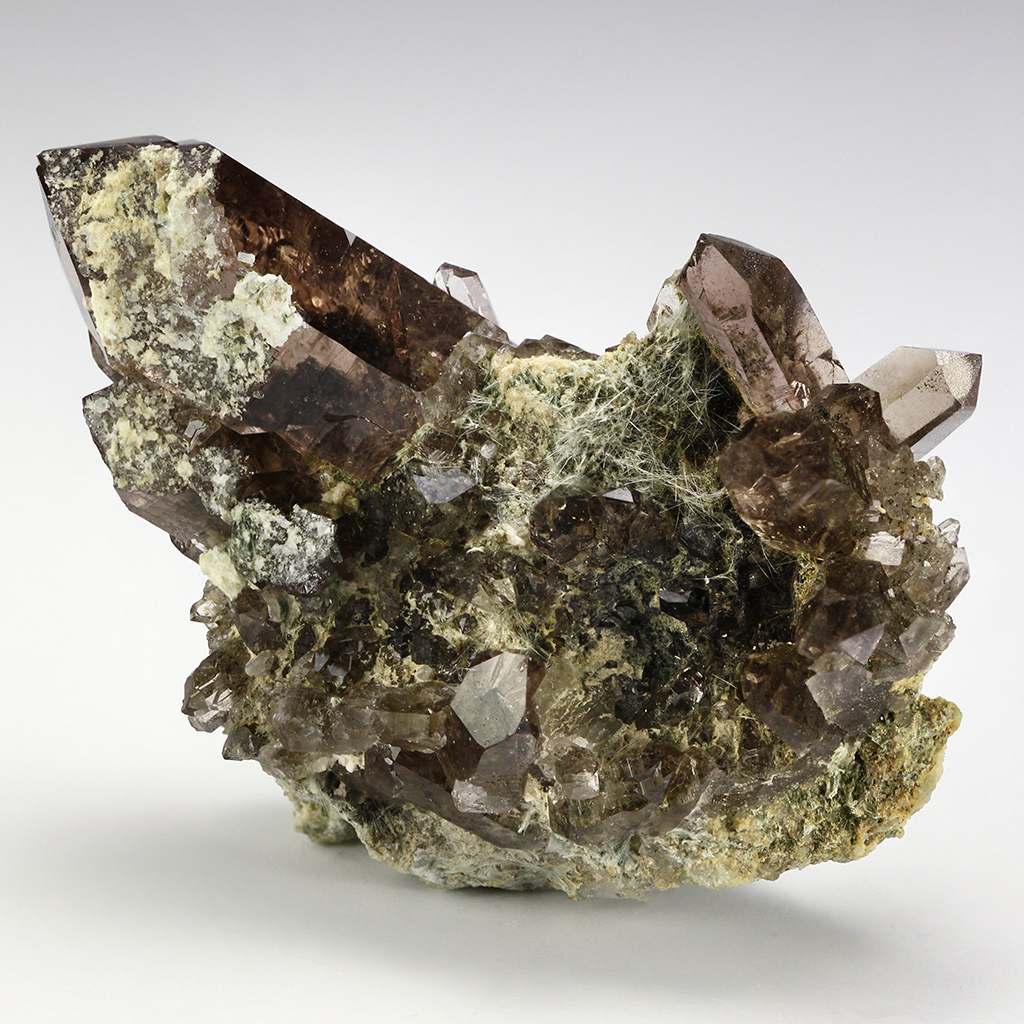 Smoky Quartz & Byssolite