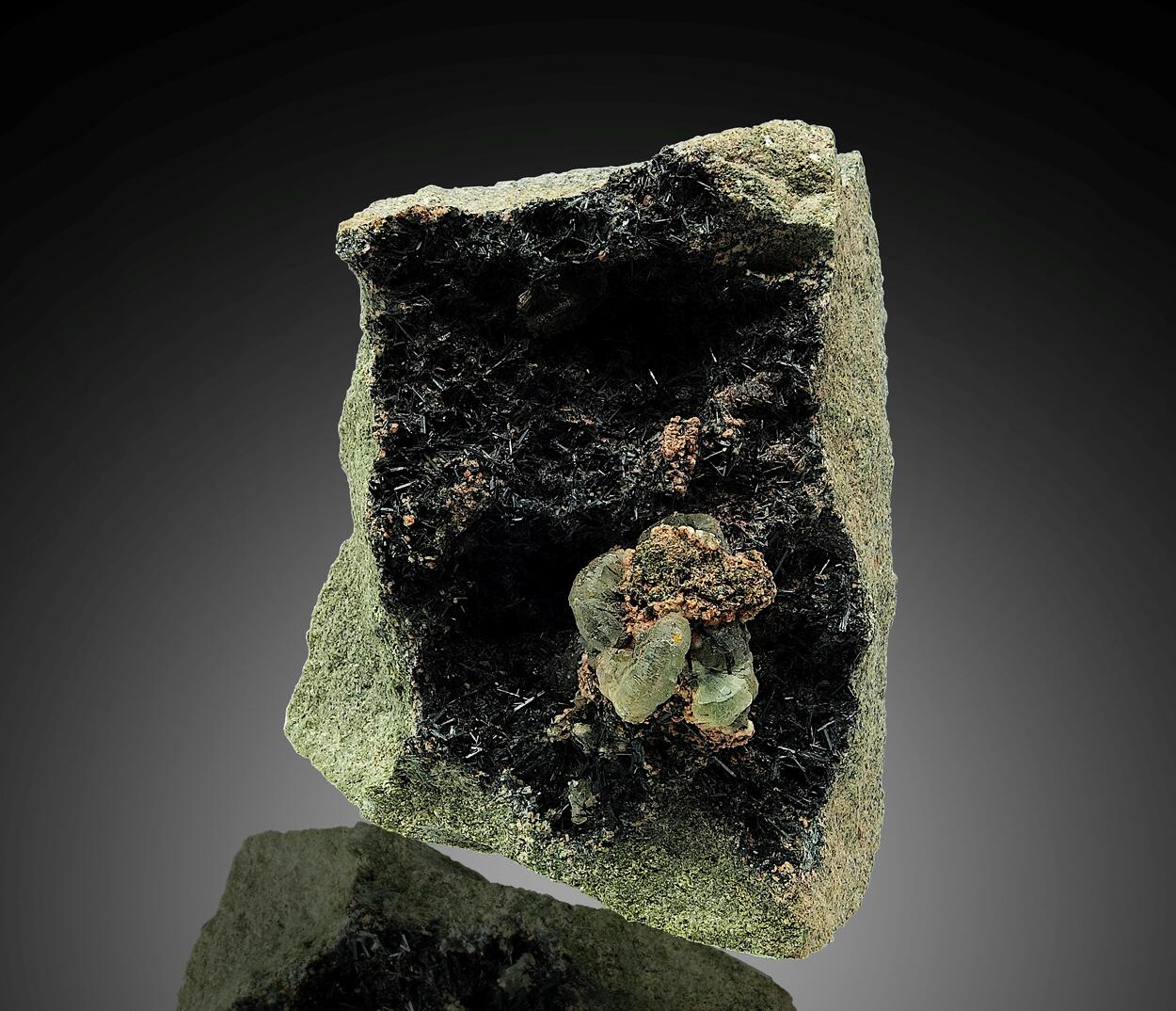 Prehnite & Schorl