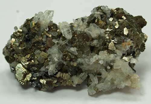 Pyrite With Sphalerite & Quartz