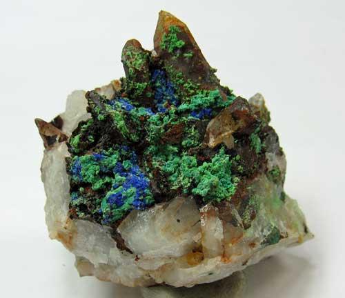 Azurite & Malachite On Quartz