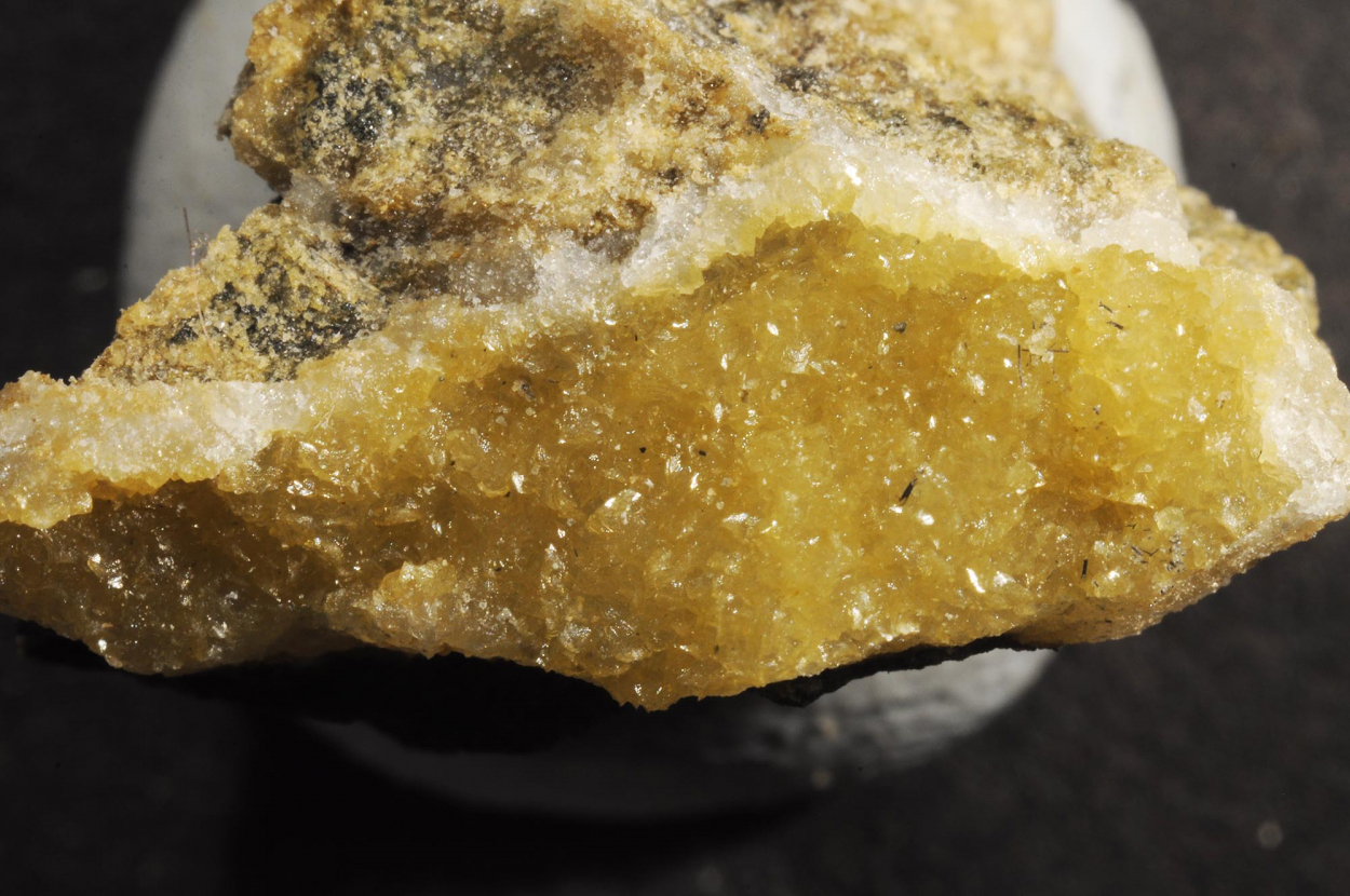 Millerite On Calcite