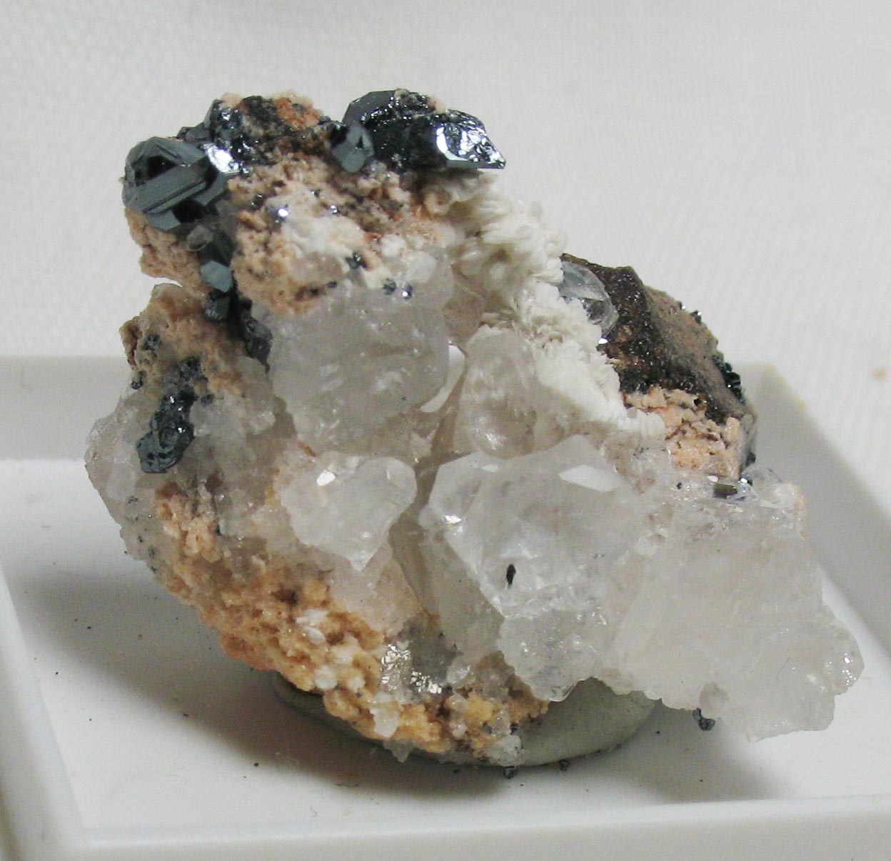 Hematite On Baryte & Andradite