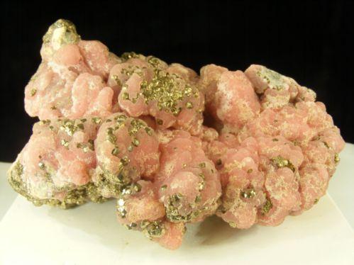 Rhodochrosite With Pyrite