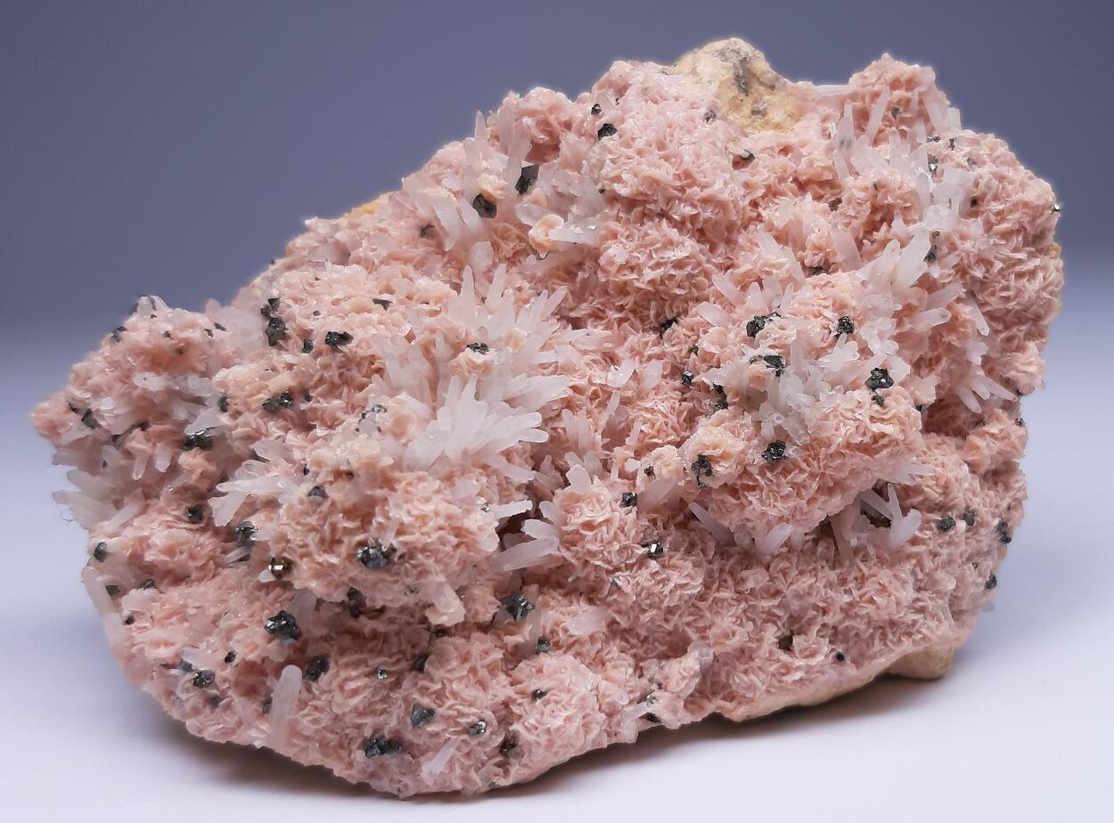 Rhodochrosite & Quartz & Tetrahedrite