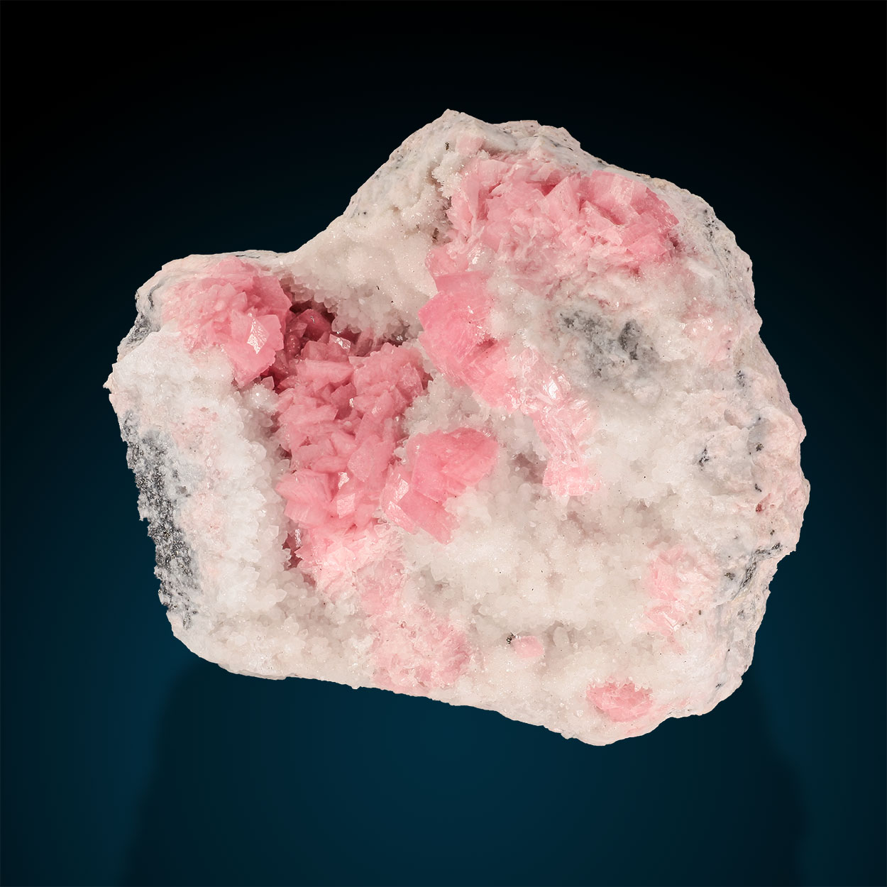 Rhodochrosite On Quartz