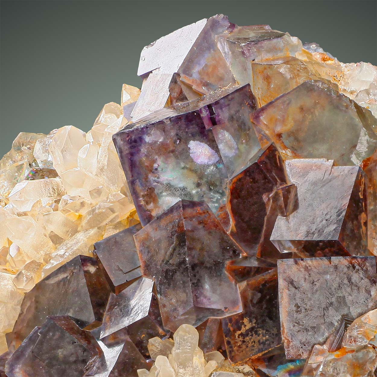 Fluorite On Quartz