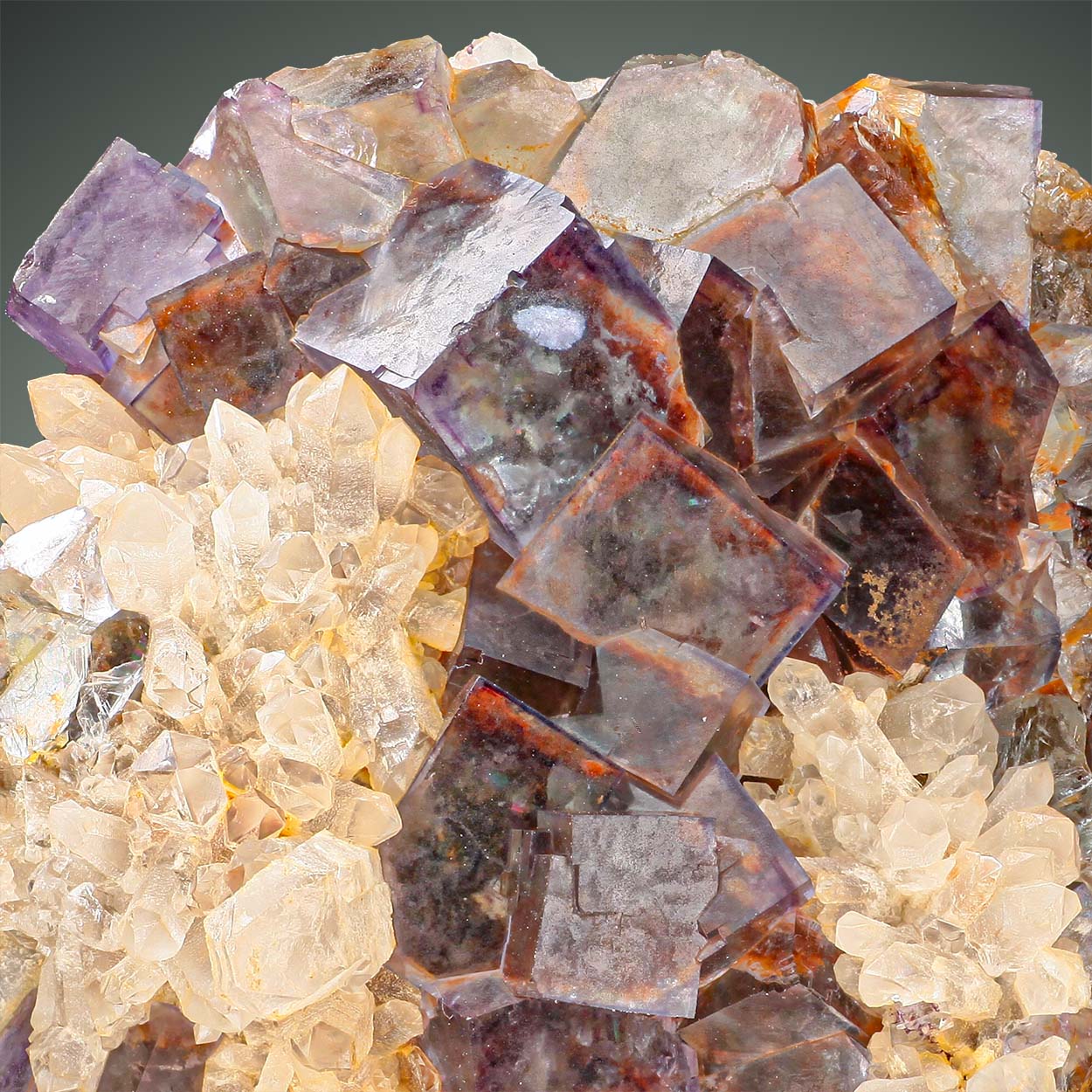 Fluorite On Quartz