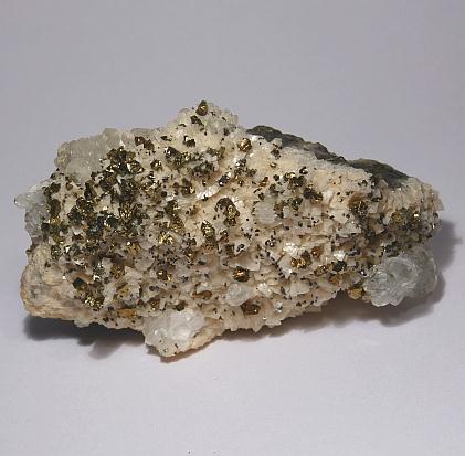 Chalcopyrite & Calcite On Dolomite