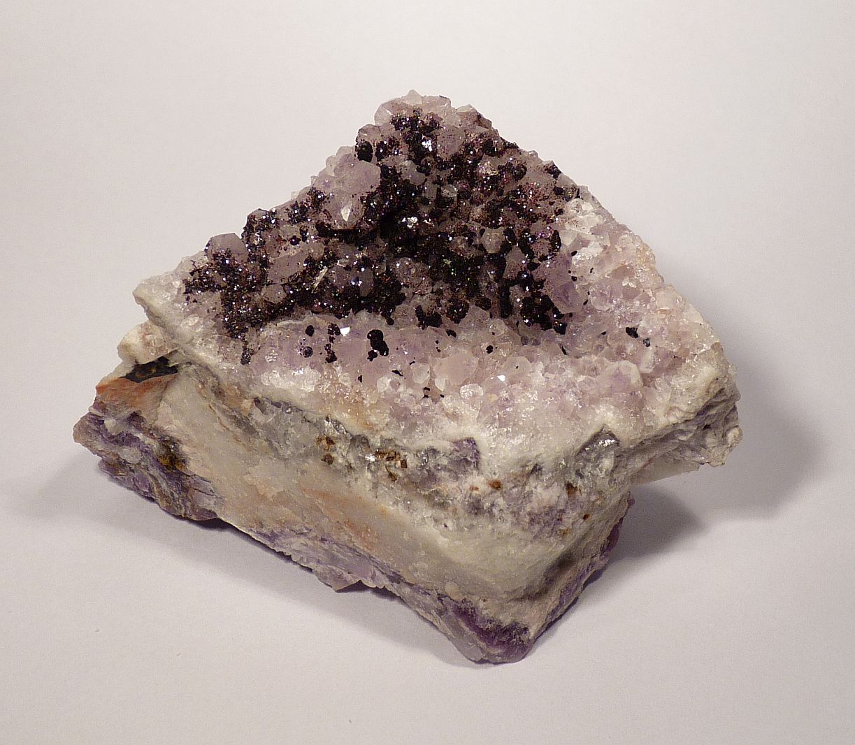 Hematite On Amethyst