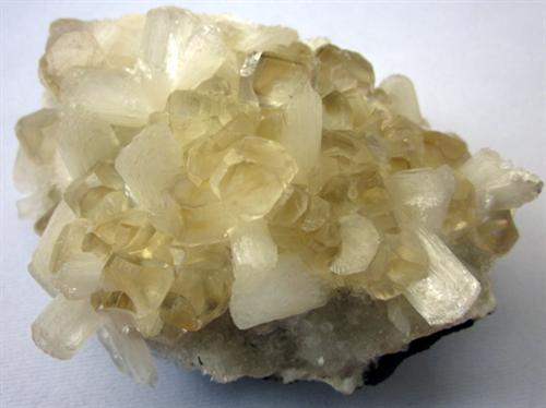 Calcite On Stilbite