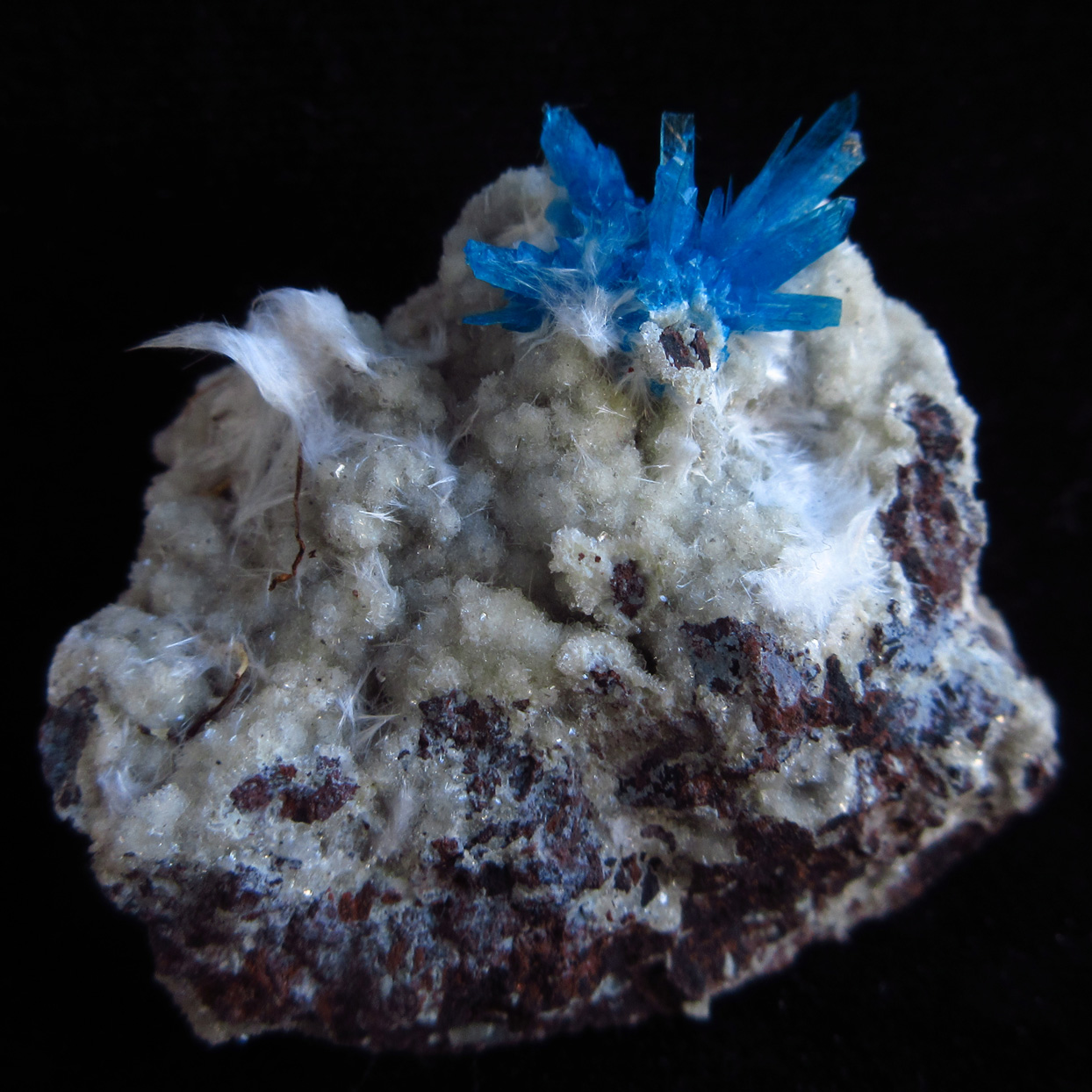 Pentagonite With Mordenite On Heulandite