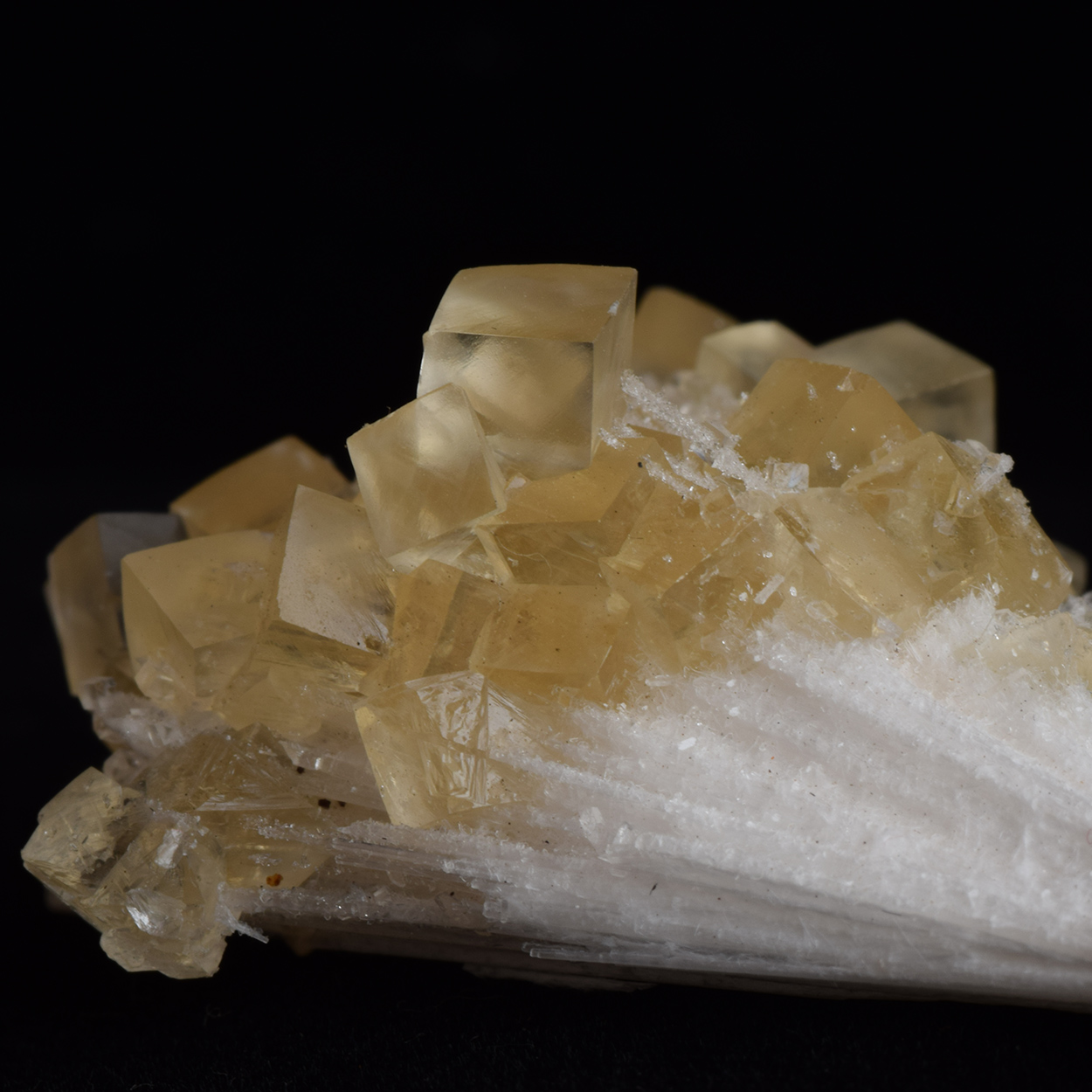 Calcite On Mesolite