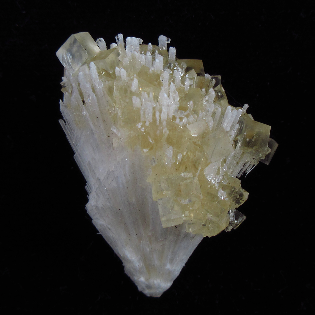 Calcite On Mesolite