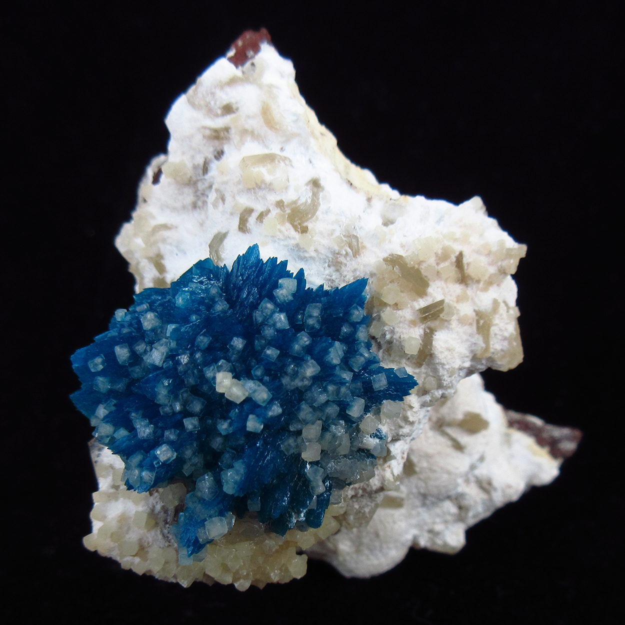 Cavansite With Calcite On Heulandite & Mordenite