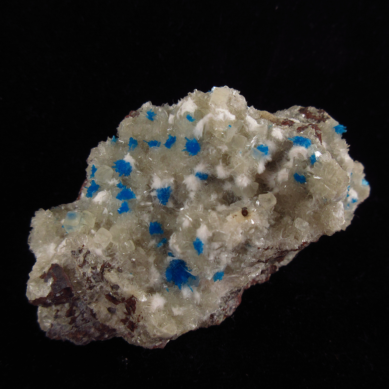 Pentagonite With Calcite & Mordenite On Heulandite