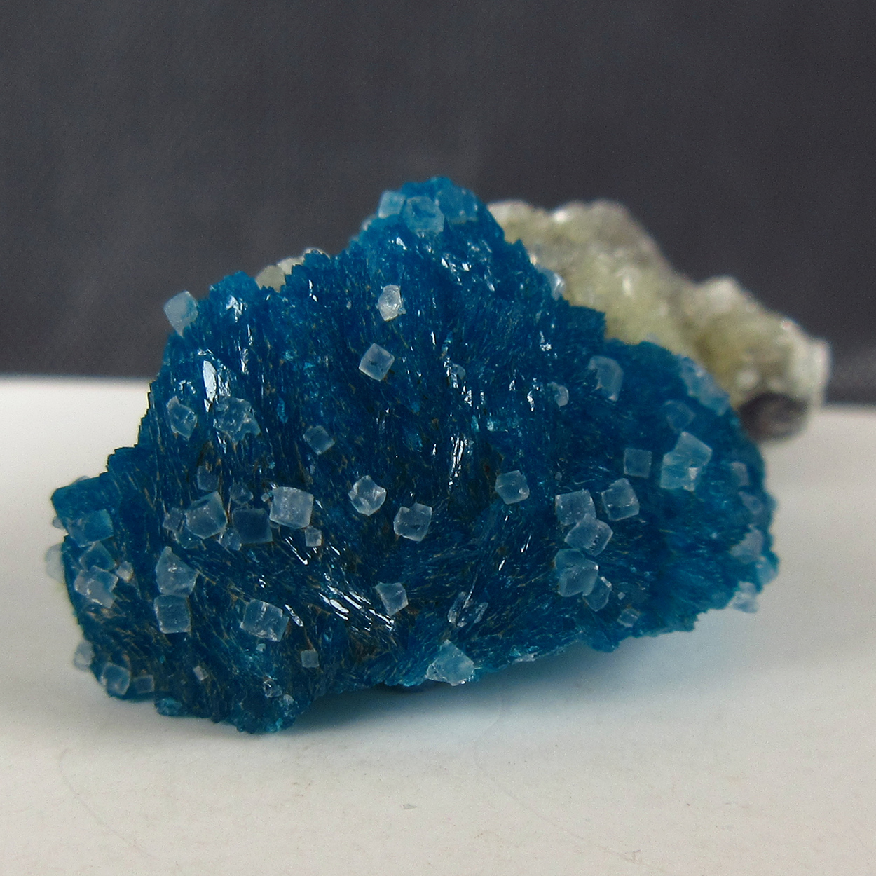 Cavansite With Calcite On Heulandite