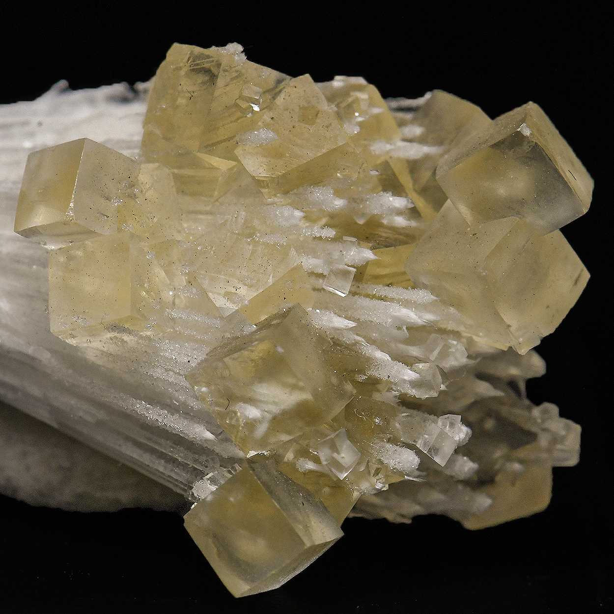 Calcite On Mesolite