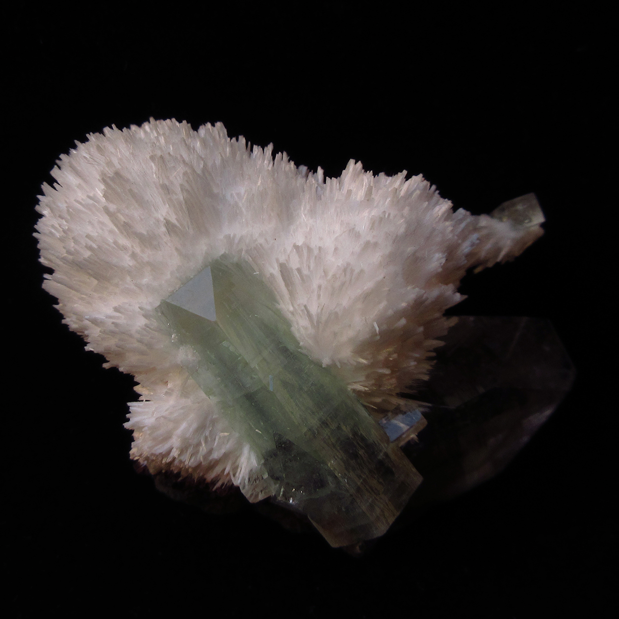 Apophyllite On Mordenite