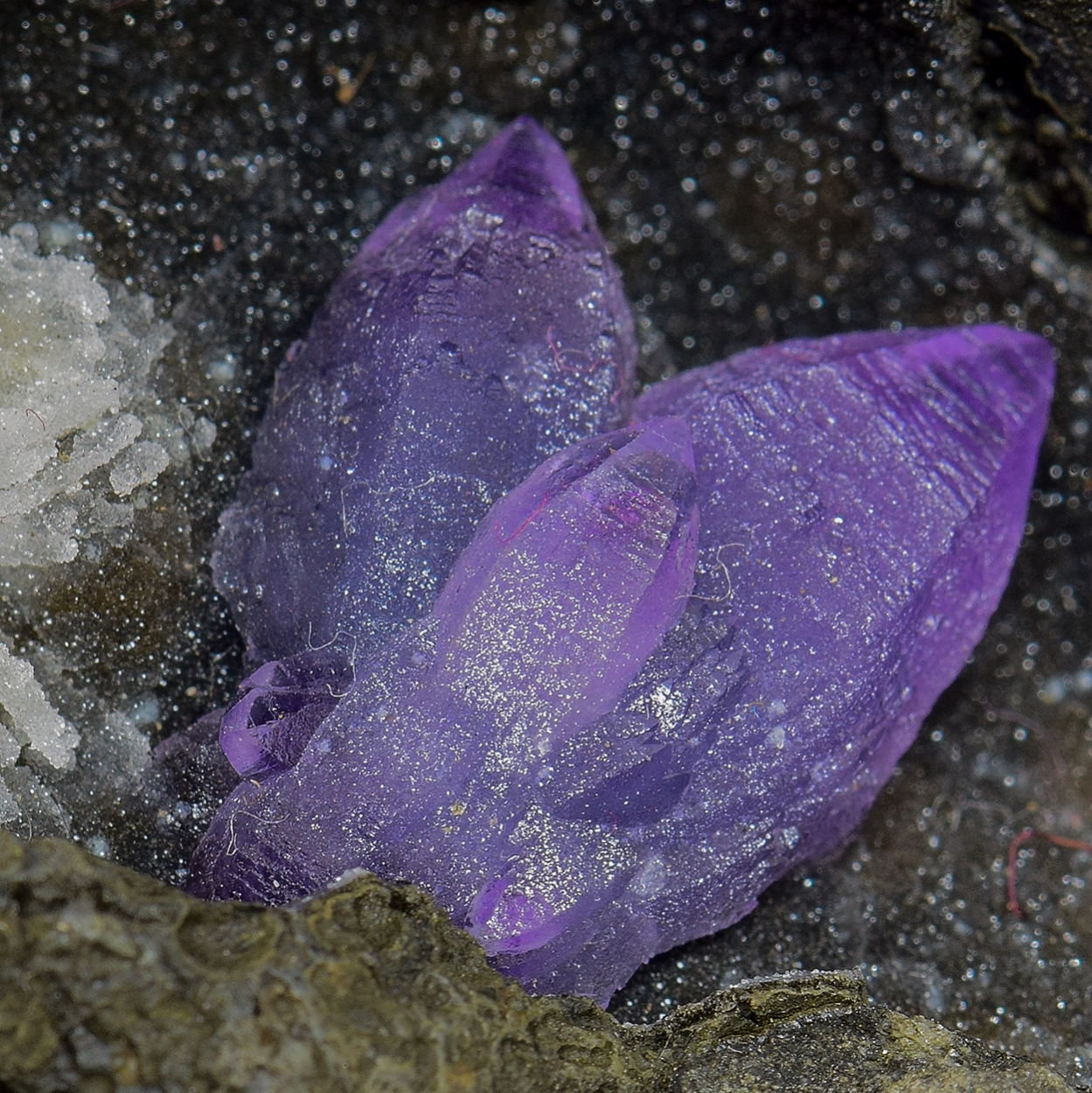 Amethyst On Chalcedony