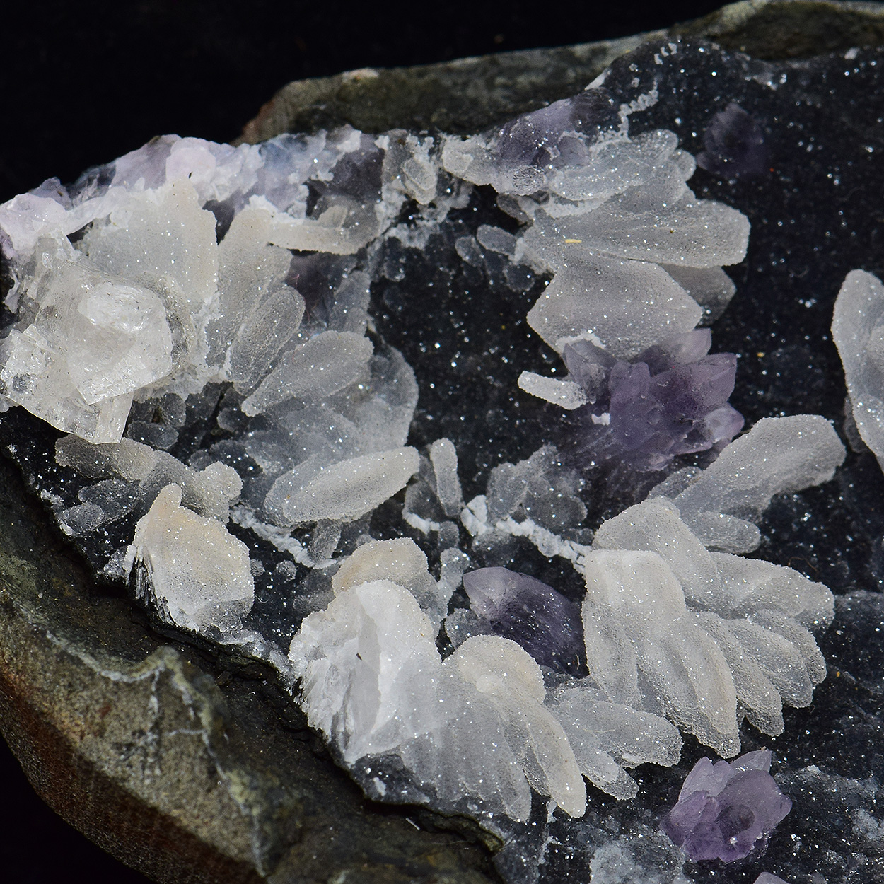 Amethyst On Chalcedony