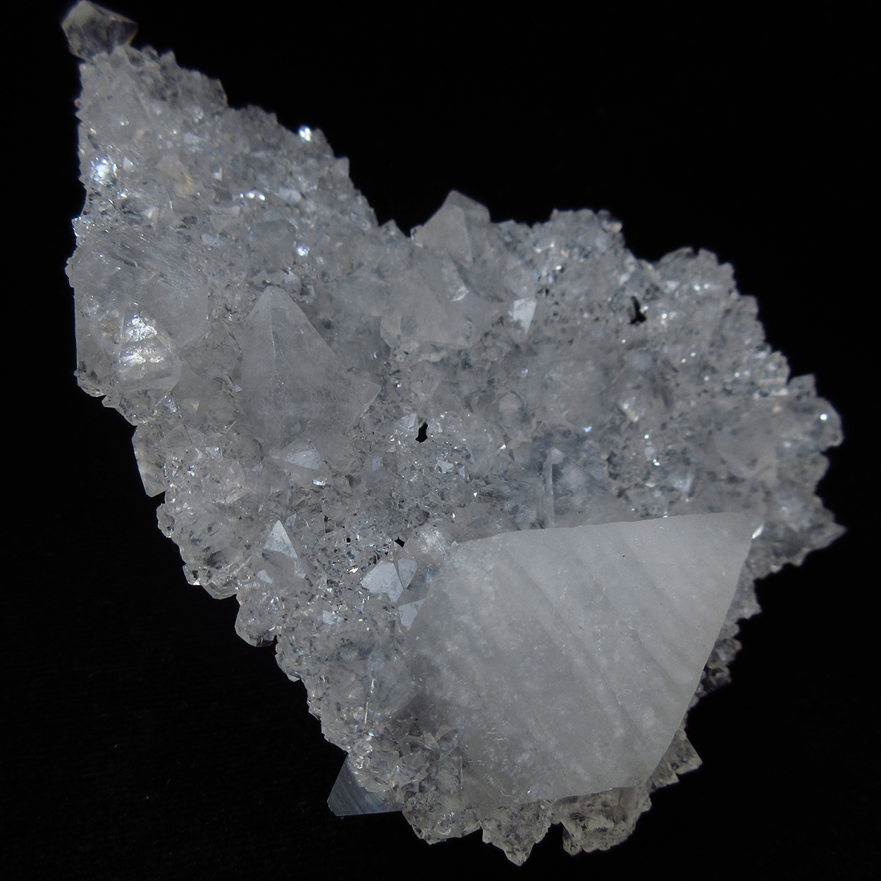 Apophyllite On Quartz