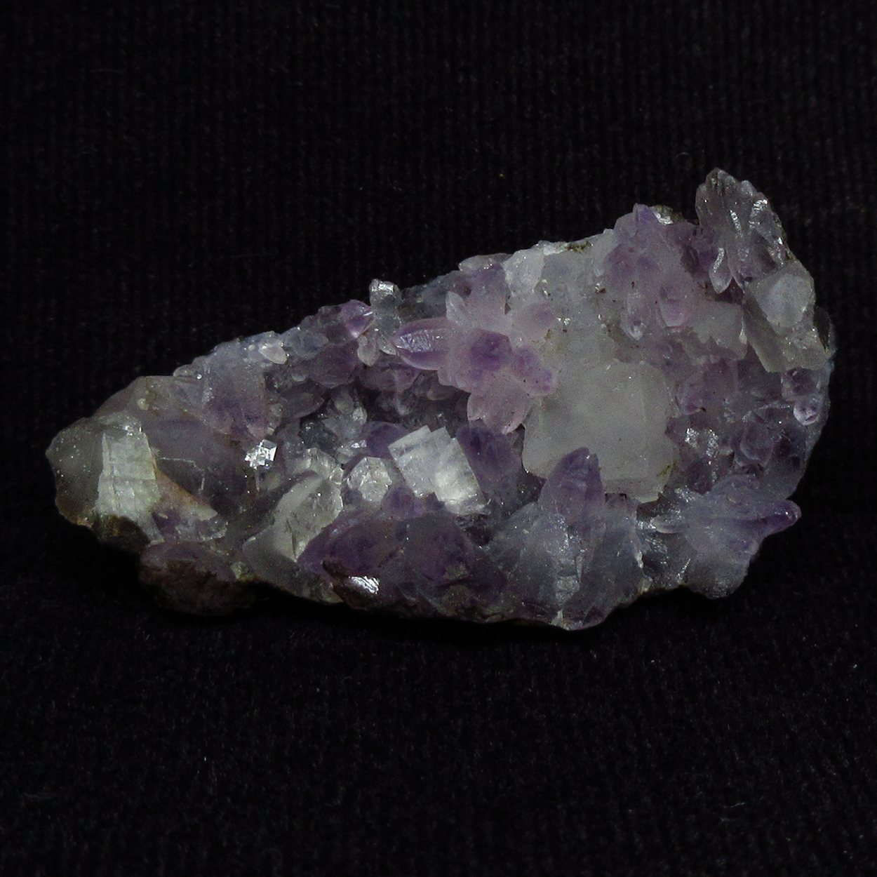 Amethyst On Chalcedony With Calcite & Chabazite