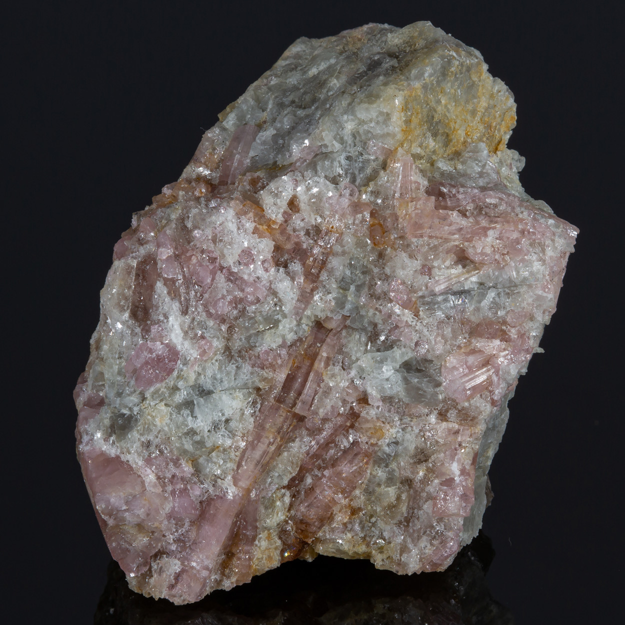 Rubellite In Quartz