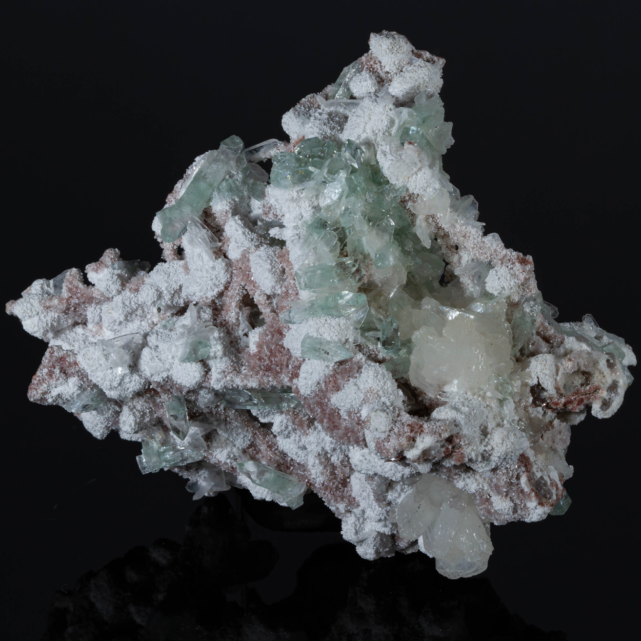 Apophyllite & Mordenite On Calcite
