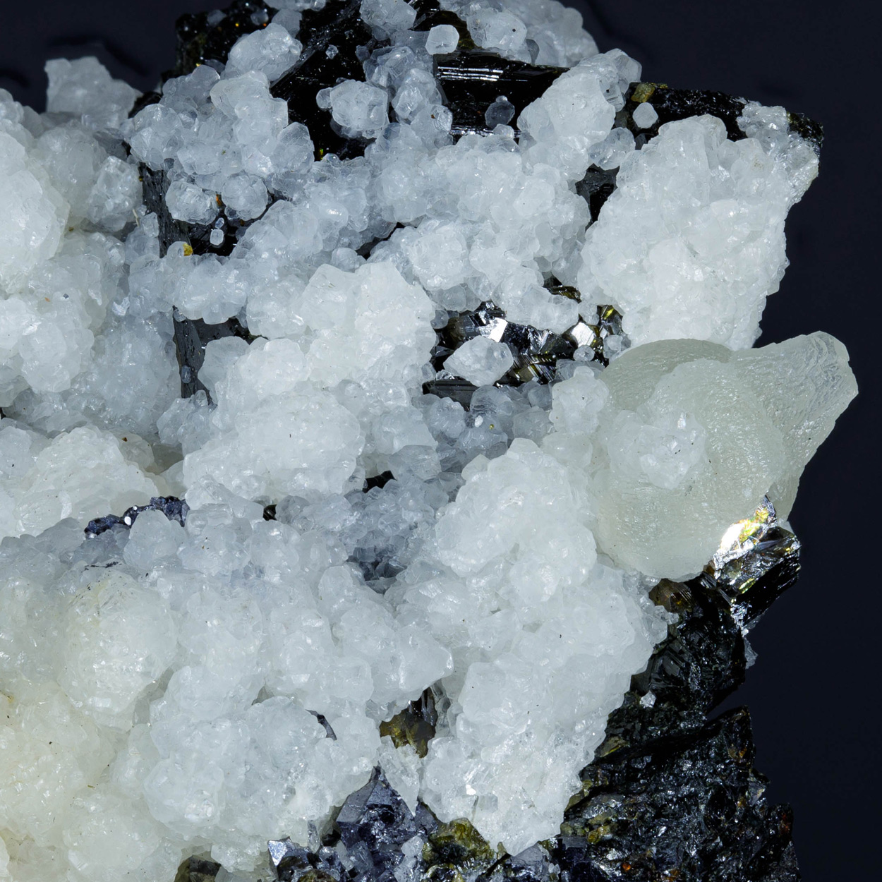 Calcite On Sphalerite