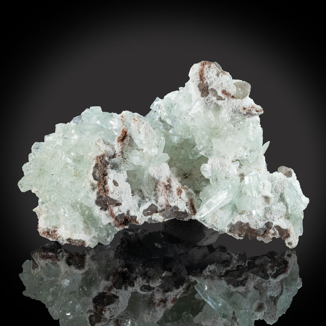 Apophyllite & Mordenite On Calcite