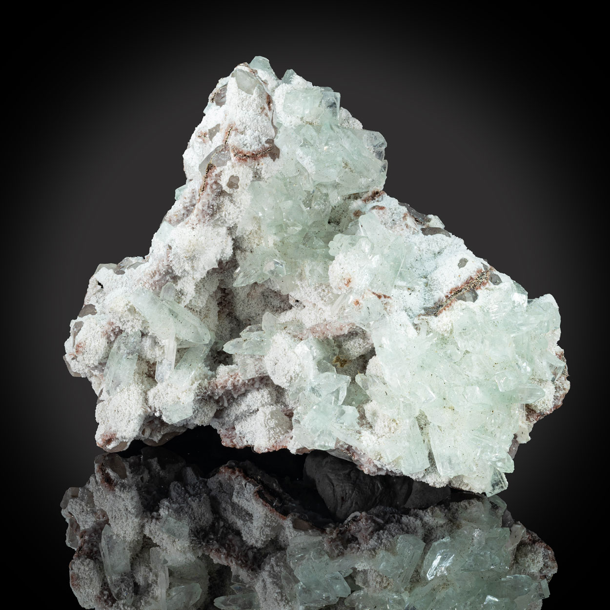 Apophyllite & Mordenite On Calcite