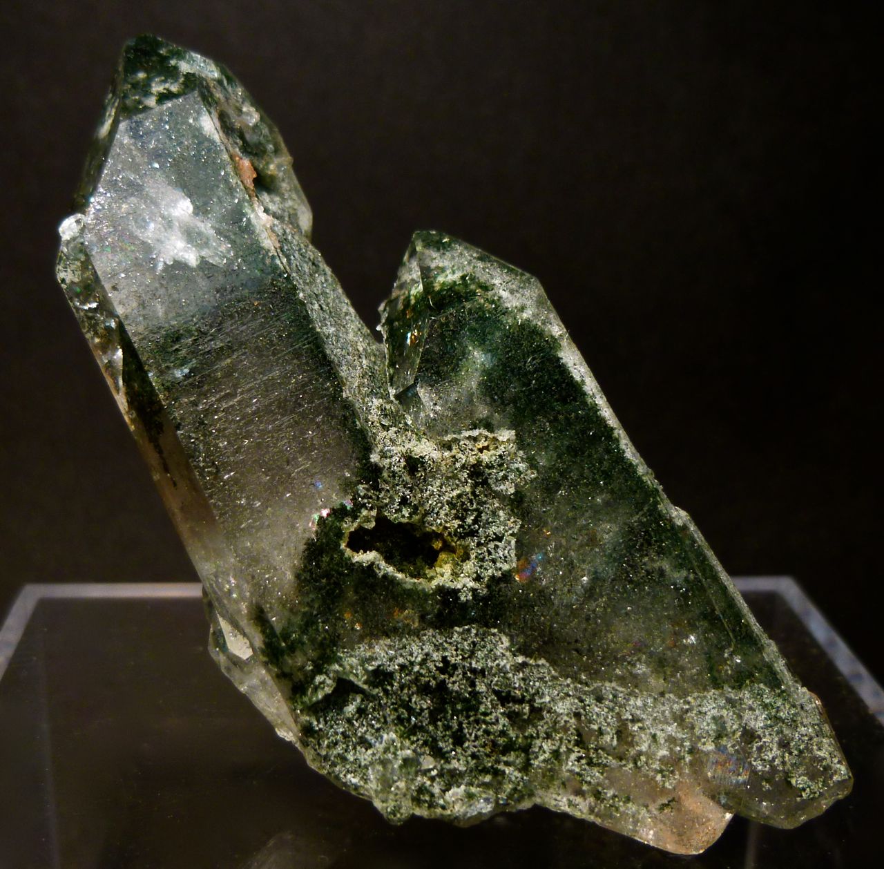 Rock Crystal & Chlorite