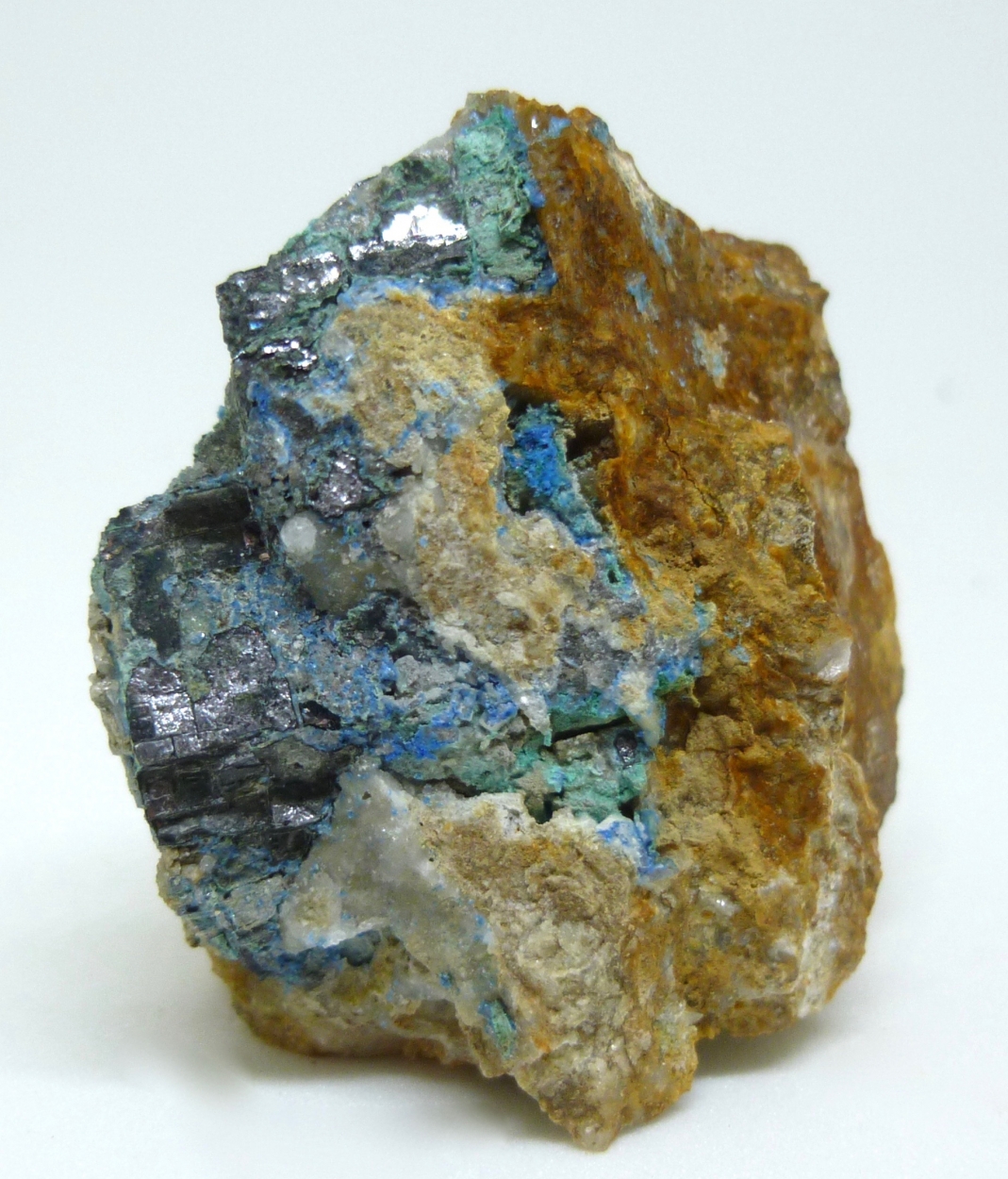 Linarite Galena & Malachite