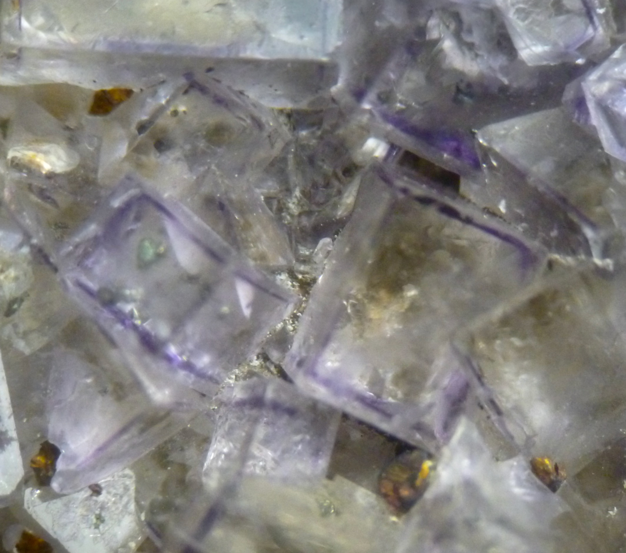 Fluorite Calcite & Chalcopyrite