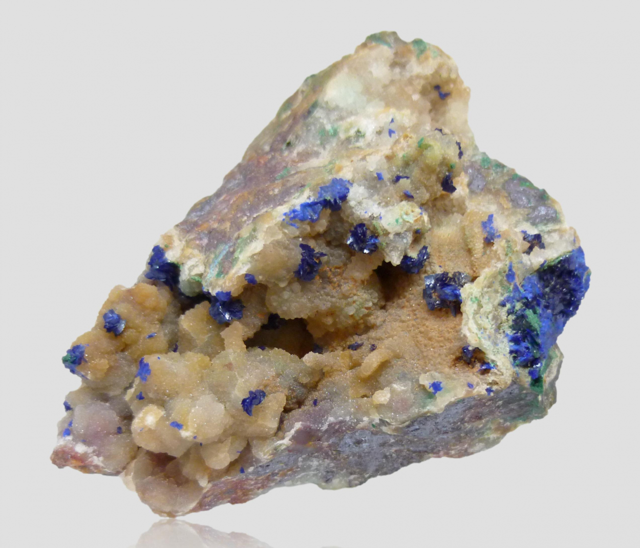 Azurite Malachite Cuprite & Quartz