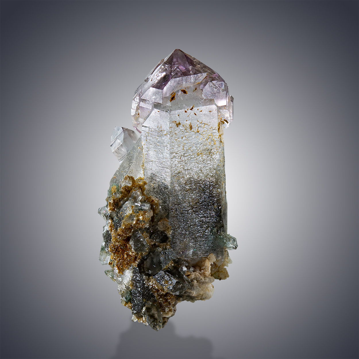 Amethyst Var Sceptre & Chlorite